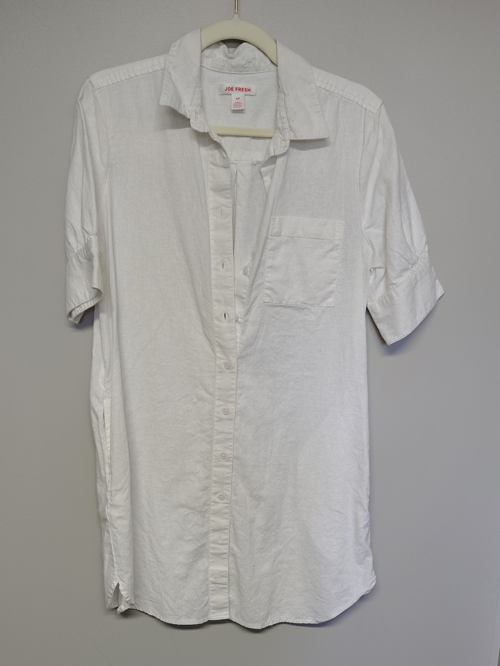 Joe Fresh Button Up Dress | S | White - Picture 2 of 2